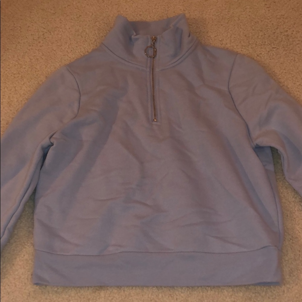 Cropped Quarter Zip Hoodie